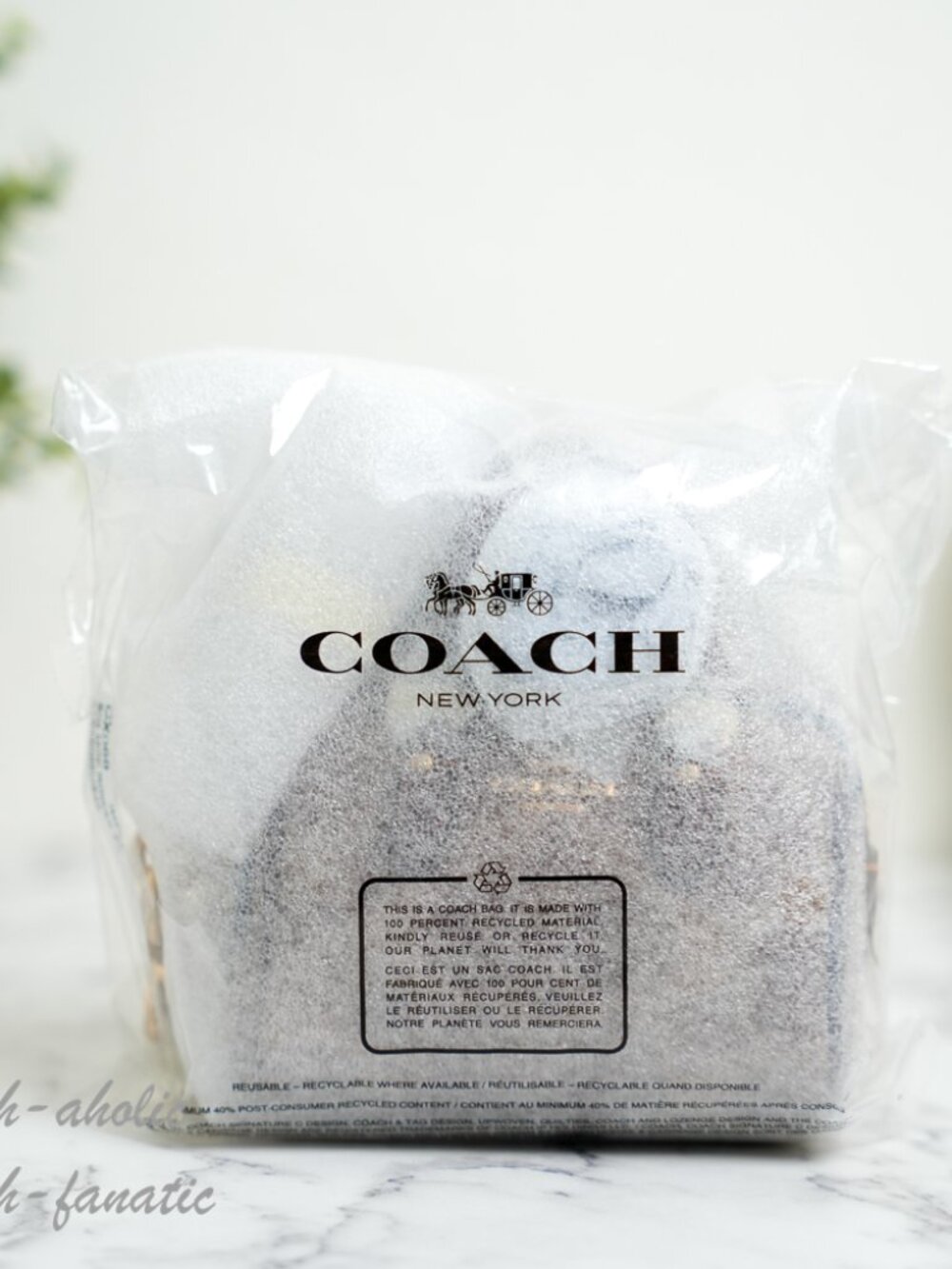 Coach CX068 Mini Rowan Bag Charm Signature Canvas Leather *Factory Sealed* - Picture 3 of 5